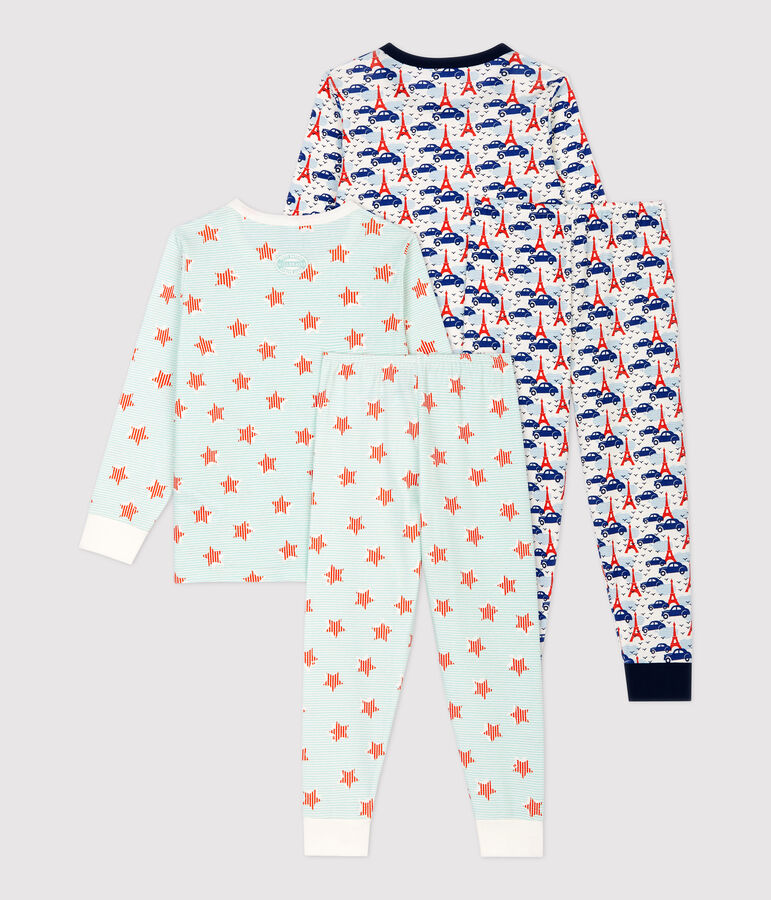 Boys' Star and Paris Print Cotton Pyjamas - 2-Pack multicolor